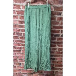 Women's JETTY Green Polka Dot Wide‎ Leg Pants Size Medium